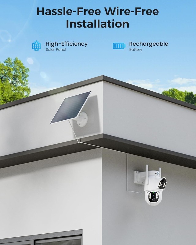 Dual Lens Solar Security Camera with Night Vision and Hassle Free Installation gallery
