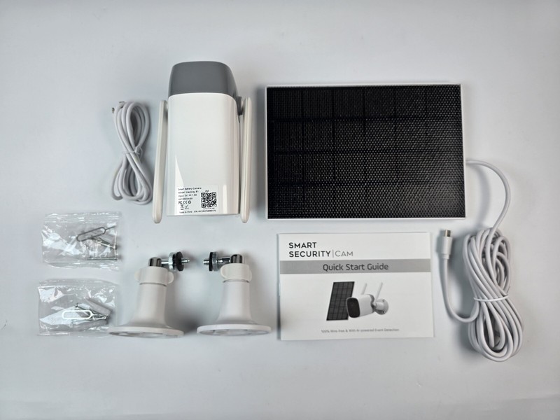 Smart Security Camera with USB Solar Panel Suit, 1080P Color Night Vision AI Mot