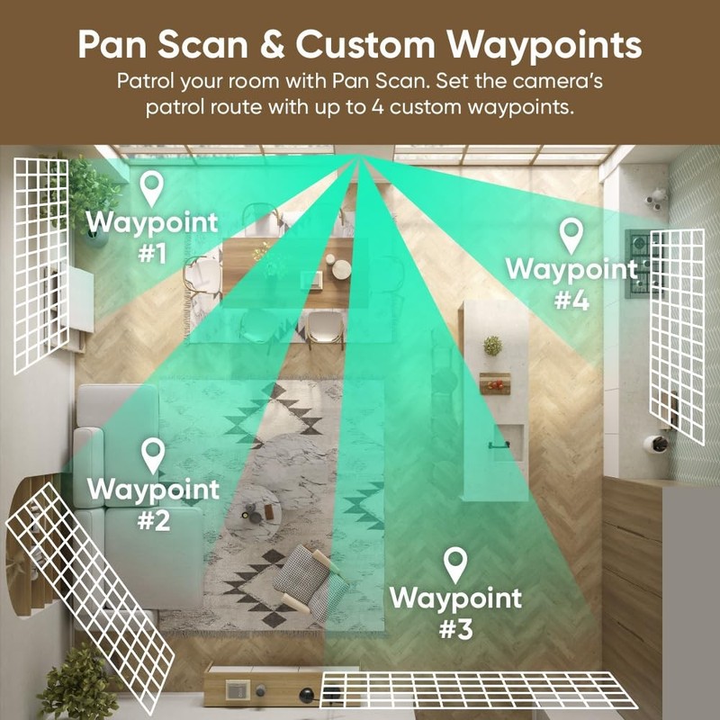 WYZE Duo Cam Pan Indoor/Outdoor IP65 2K 360° Pan/Tilt Smart Home Security Camera gallery