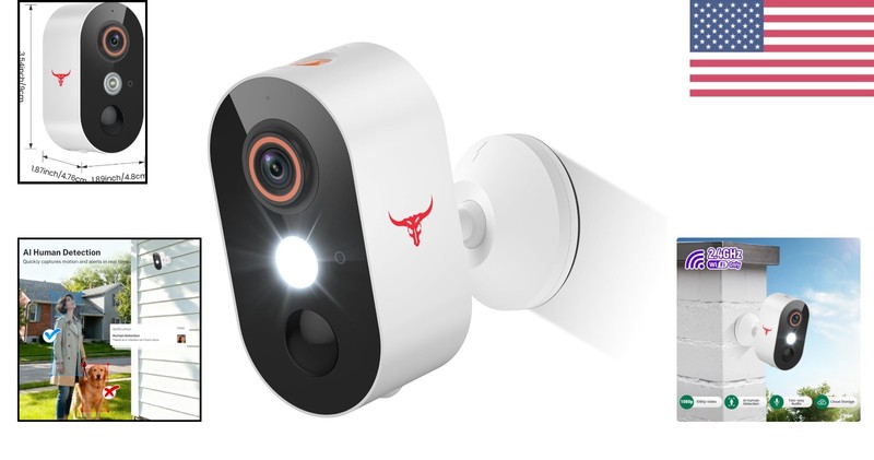 1080p Wireless Camera for Home Security with Night Vision, 2-Way Talk, Battery gallery