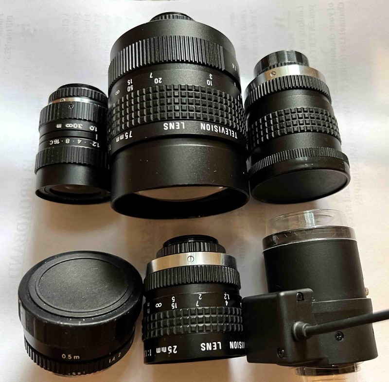 Six CCTV Camera Lenses