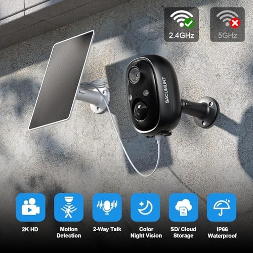 Security Cameras Wireless Outdoor, Free Cloud Storage, Wi-Fi Solar Cam - 1 Pack gallery