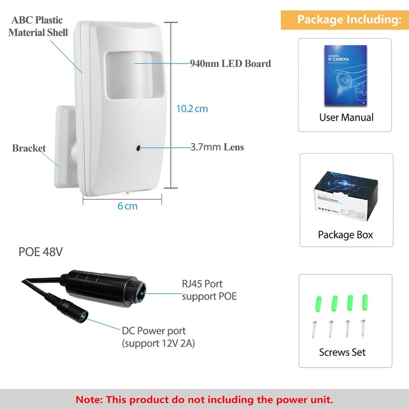 5MP POE IP Indoor ,3.7mm Lens 80° 940nm Invisible LEDs IR Night Vision Mini P... gallery