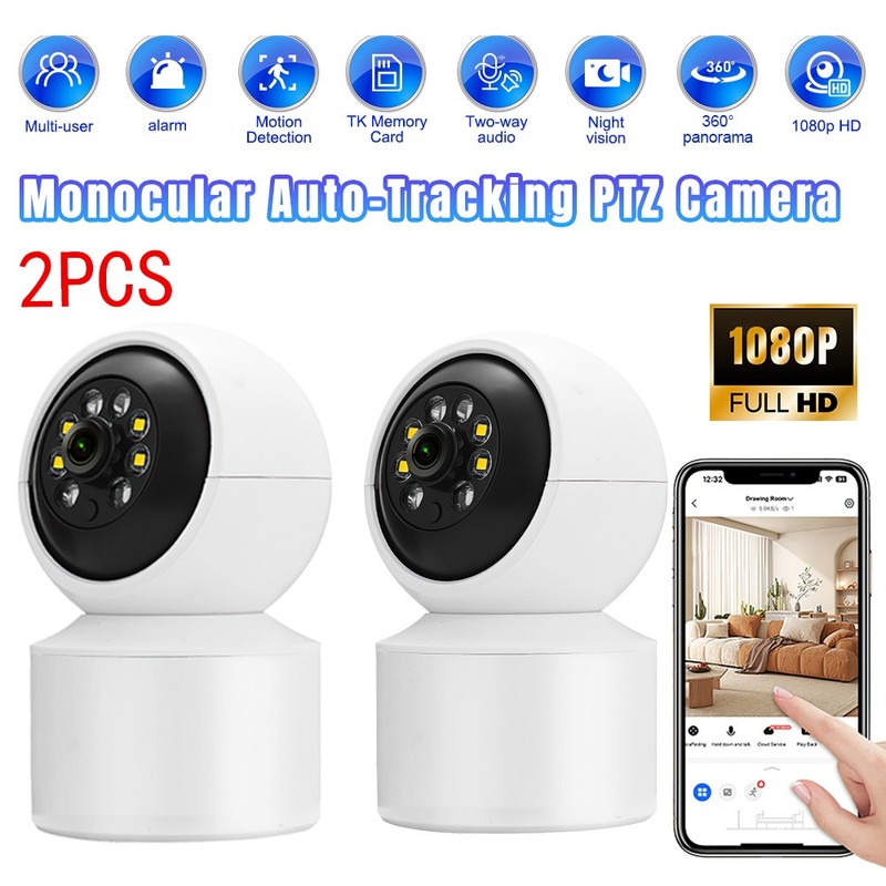 2 Pack Wireless 5G WiFi 1080P Security Camera System Smart Outdoor Night Vision~