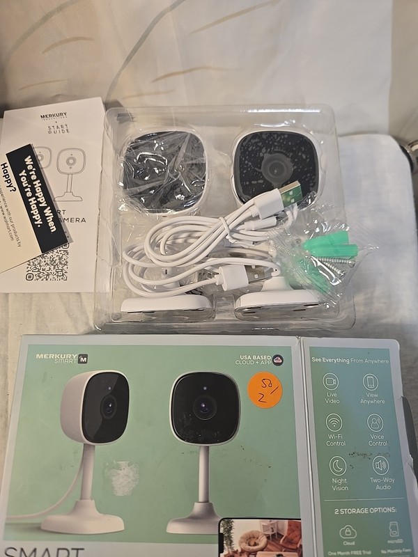 2-pack Merkury Innovations 1080P Smart Indoor Wi-Fi Security Camera 2.4 GHz gallery