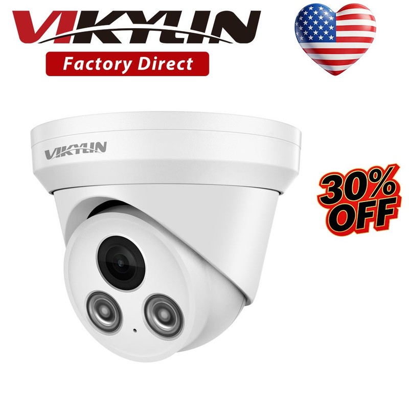 VIKYLIN CCTV 7/24 Recording Full Color Microphone Network 5MP IP Camera Outdoor