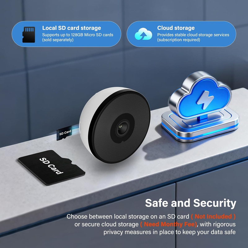 4MP 2.5K Window Camera, 2.4GHz WiFi Indoor Camera for Home Security with Color N gallery