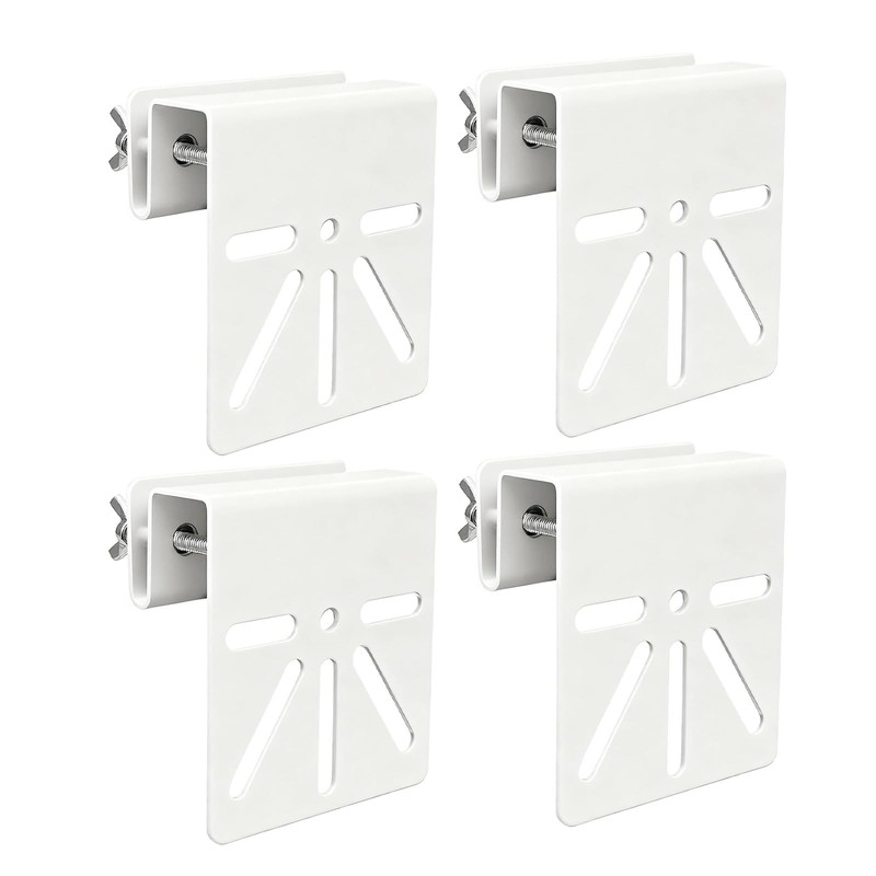 4 Pack Stainless Steel Gutter Mount Brackets, No Drill Design, Compatible wit…