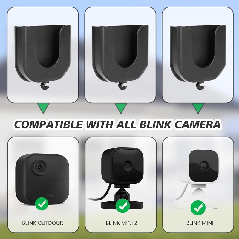 3 Pack Blink Indoor & Outdoor Camera Mount, No Drill HBV Adhesive Wall Mount Com gallery