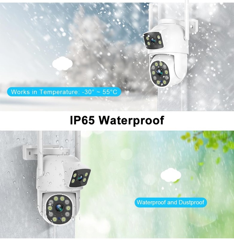 Dual Lens Linkage 6MP WiFi PTZ Outdoor, 360° View, Auto Tracking, Motion Dete... gallery