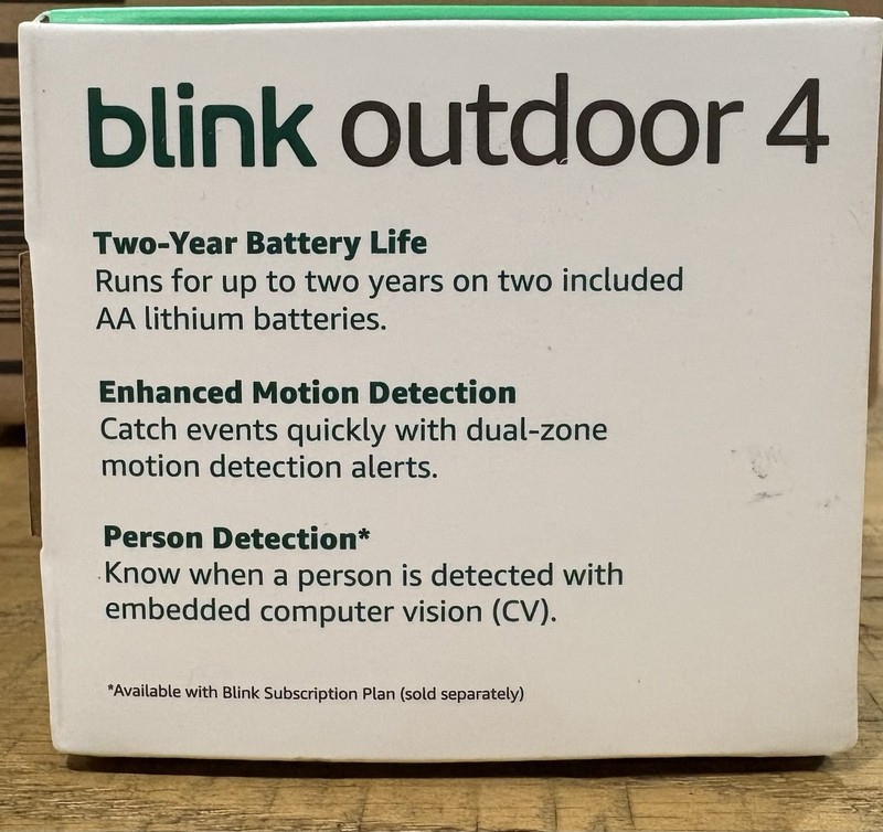 Blink Outdoor 4 Camera Security System - 1 All Weather Cam + 1 Sync module+Batts gallery