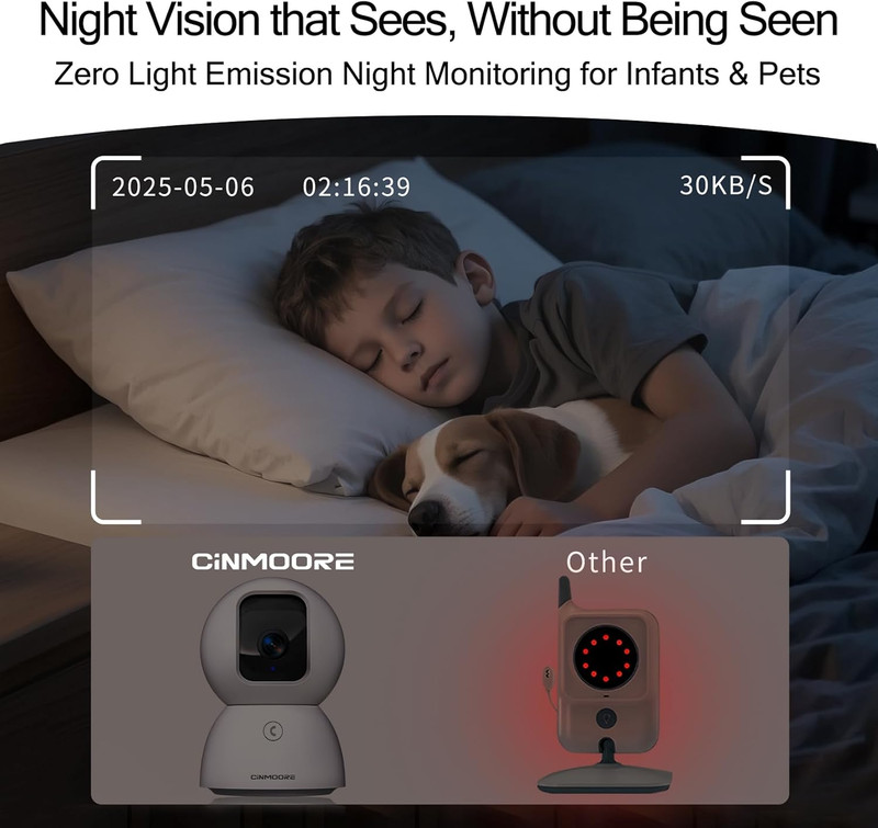 2-Pack 5G Indoor Security Cameras with AI Tracking and Night Vision gallery