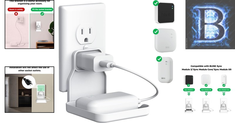 Elegant 2-Pack Wall Mount for Blink Sync Modules - Compatible & Easy to Install gallery