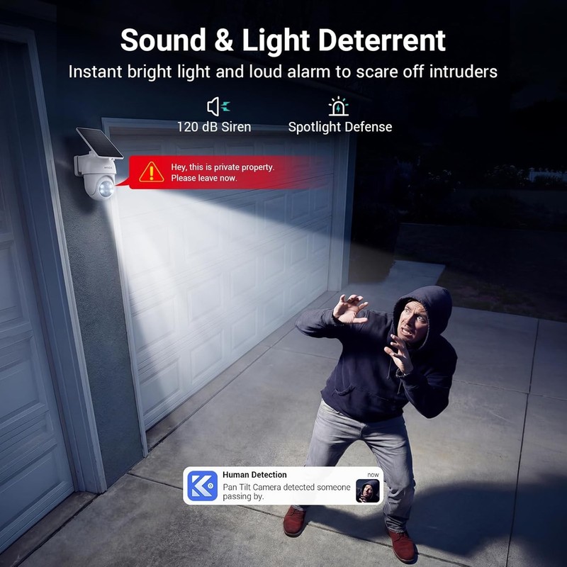 Solar-Powered 4-Camera Wireless Security System with 2K Color Night Vision gallery