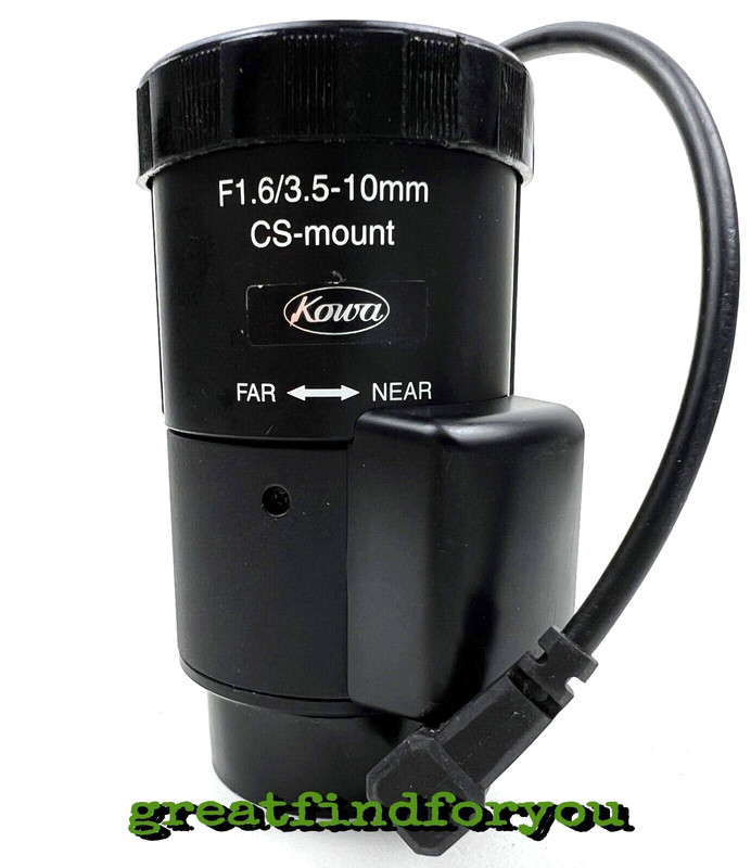 Kowa CCTV Lens LMVZ3510A-IR – ½” 3.5 to 10mm Day & Night IR Lens (Black)