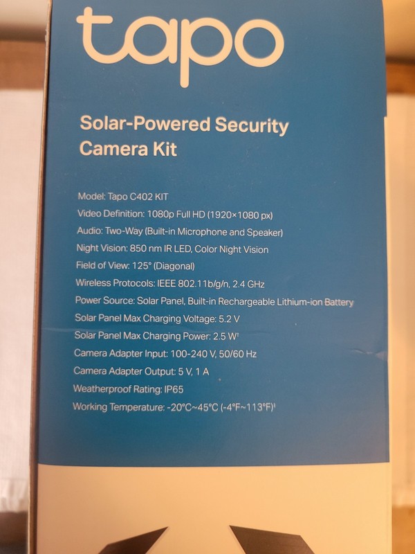 Tapo C402 Solar Security Camera 1080p WiFi Outdoor Night AI Person Detection Kit gallery