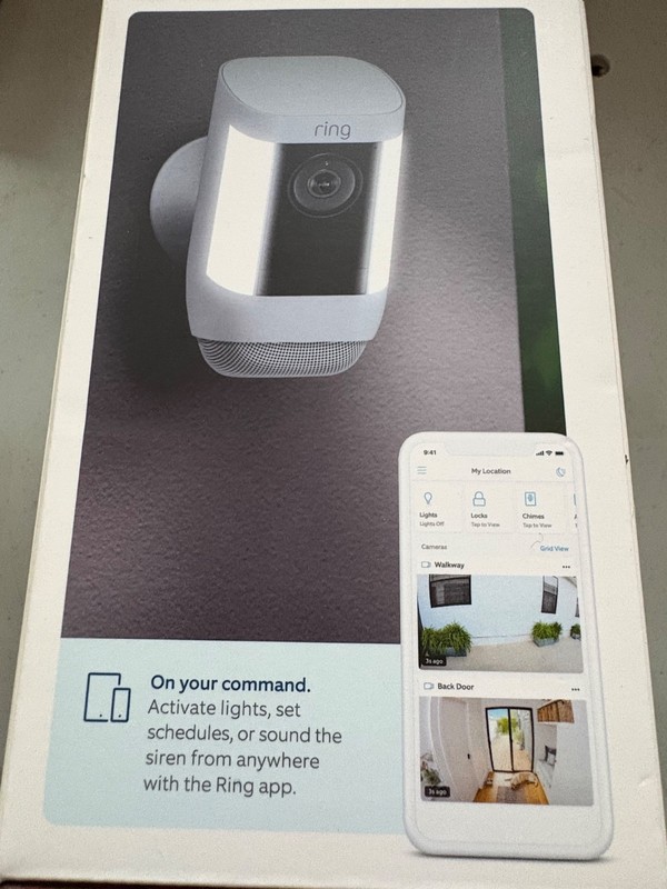 Ring Spotlight Cam Pro (Battery) Outdoor — Factory Sealed — 2 Batteries Included gallery