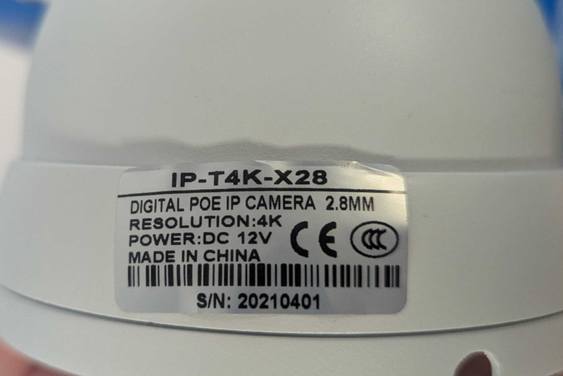 4K 8MP Fixed Lens IP Turret Camera IR - Lot of 2x cameras - READ DESCRIPTION! gallery