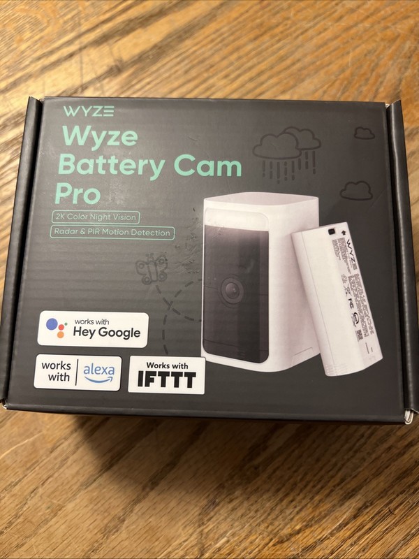 WYZE BATTERY CAM PRO Wireless Smart Security Camera 2K HDR | White NEW SEALED