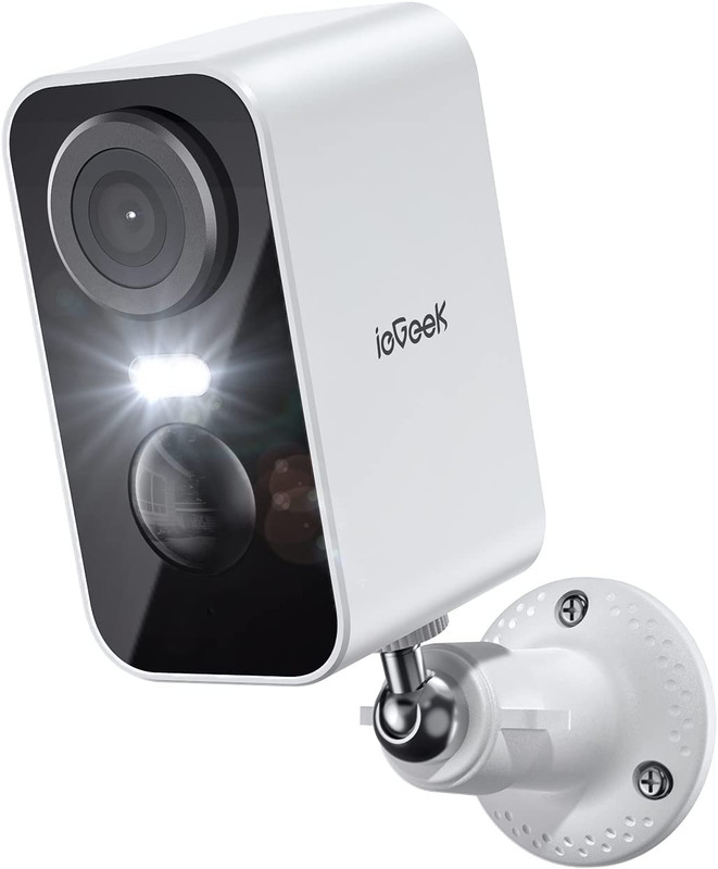 Wireless 2K 3MP Outdoor Security Camera, Battery Powered, Spotlight, Siren, AI