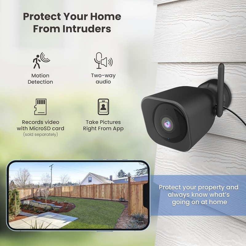 Feit Electric CAM/WM/WiFi 1080p HD Outdoor WiFi 1 Count (Pack of 1), Black gallery