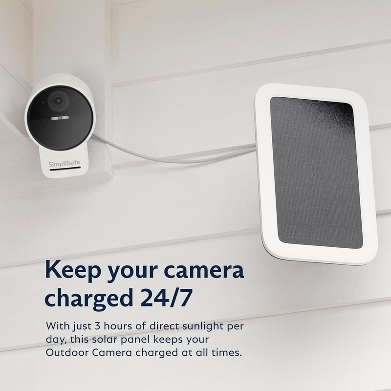Solar Panel for Outdoor Security Camera,White gallery
