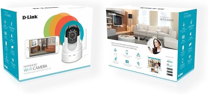 D-LINK DCS-5222L HD Pan & Tilt Wi-Fi Camera Night Vision Wireless Audio Micro SD