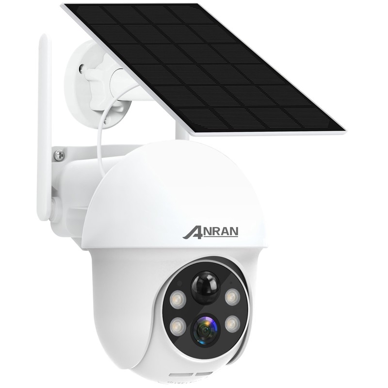 ANRAN Security Camera Wireless Outdoor, 2K Solar 1 Count (Pack of 1), White
