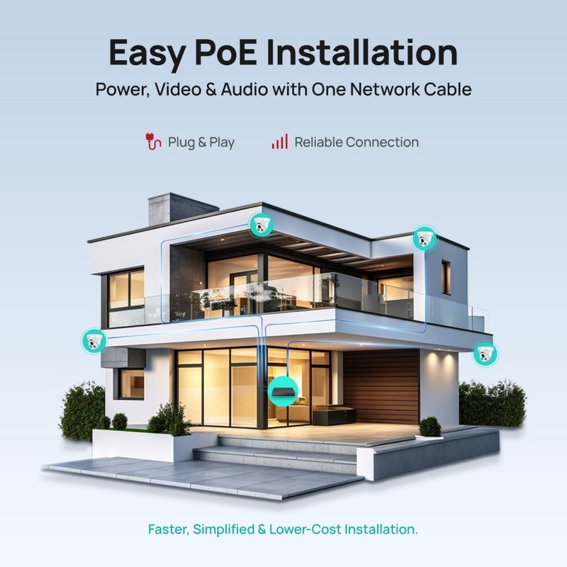 Vikylin 8MP 4K PoE IP Camera 1/1.8" Sensor Pro Series Full Color+IR Audio Metal gallery