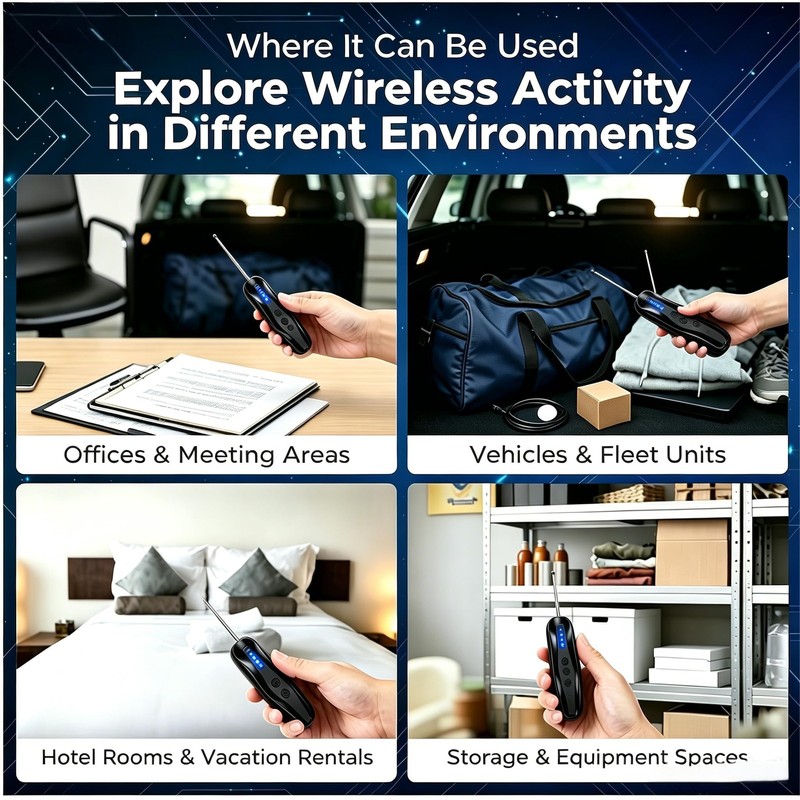Hidden Camera Detector,RF Signal & Infrared Lens Finder Privacy Device gallery