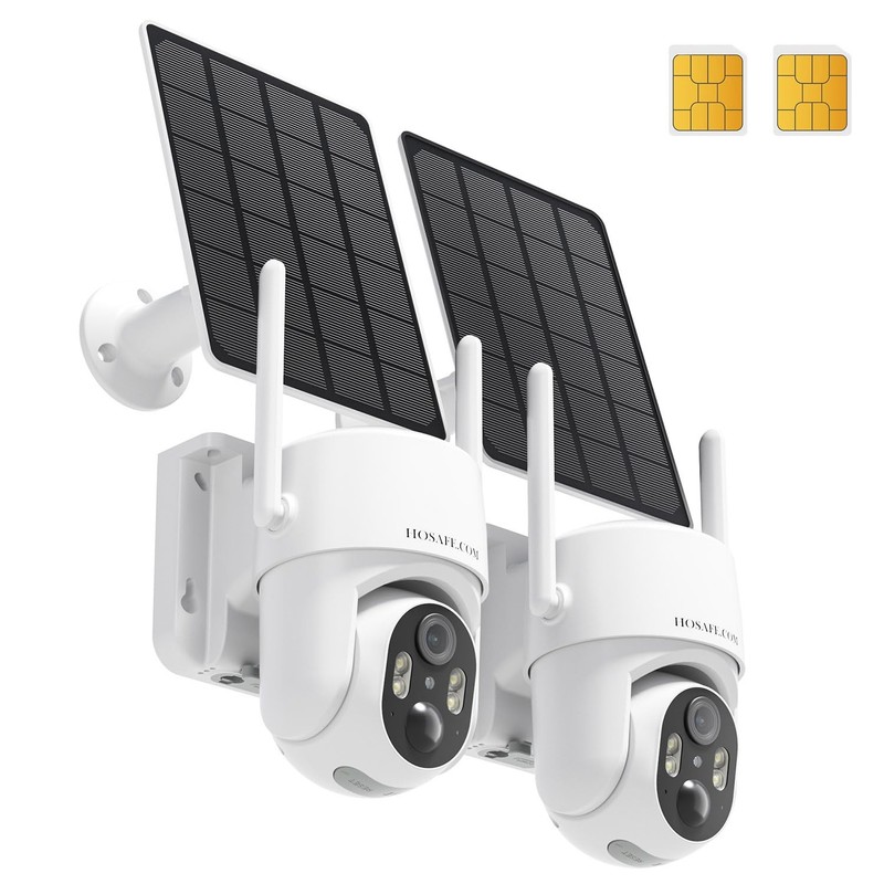 4G LTE Cellular Security Camera No Internet Needed, 2K Solar No wifi Security…