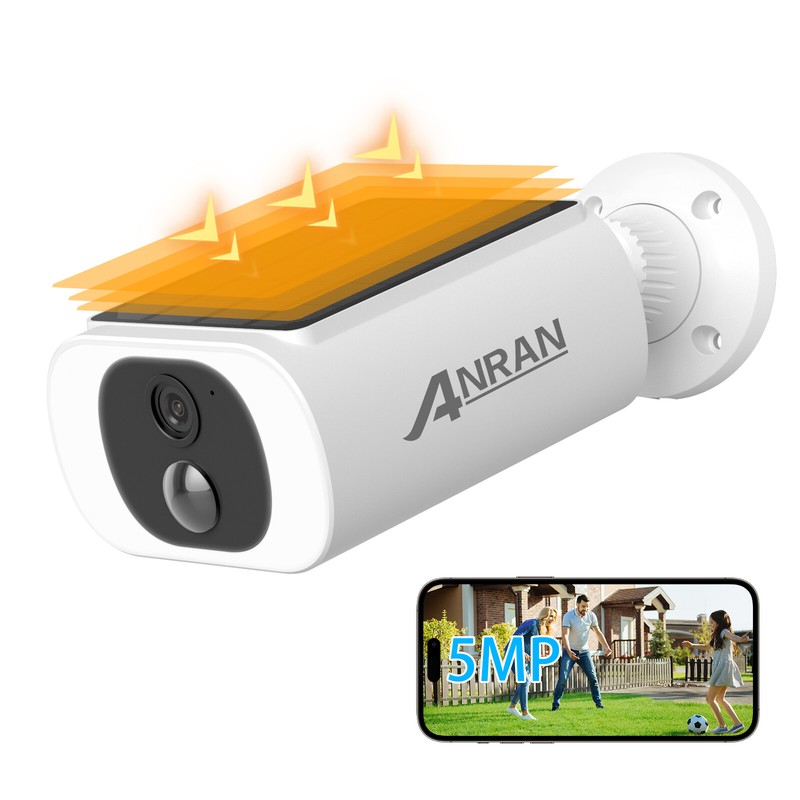 ANRAN 5MP Solar Battery Wireless Security Camera System Outdoor WiFi Audio Home