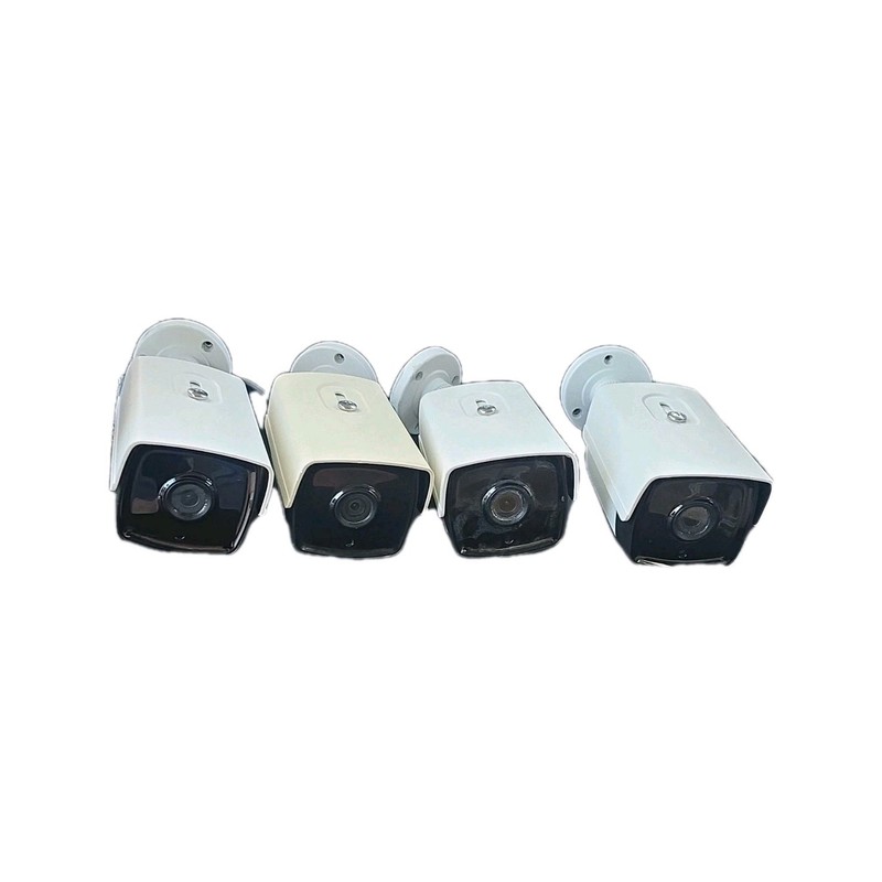 Wired CCTV Bullet Security Cameras 4-Pack, Color Mode, White