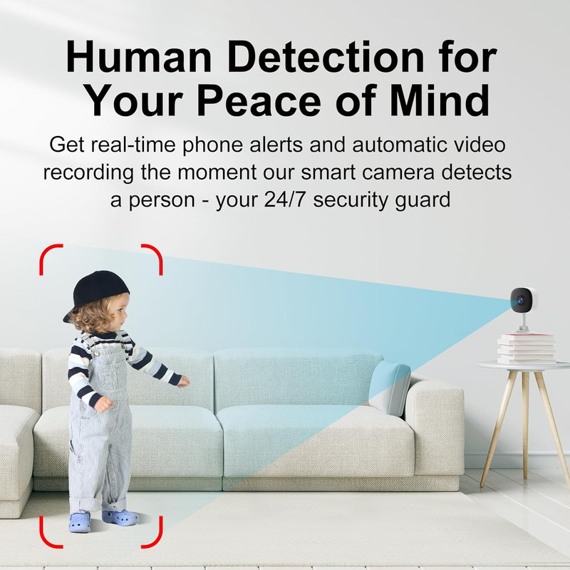 2K Magnetic Security Camera 4-Pack, Night Vision, 2-Way Audio, Alexa Compatible gallery