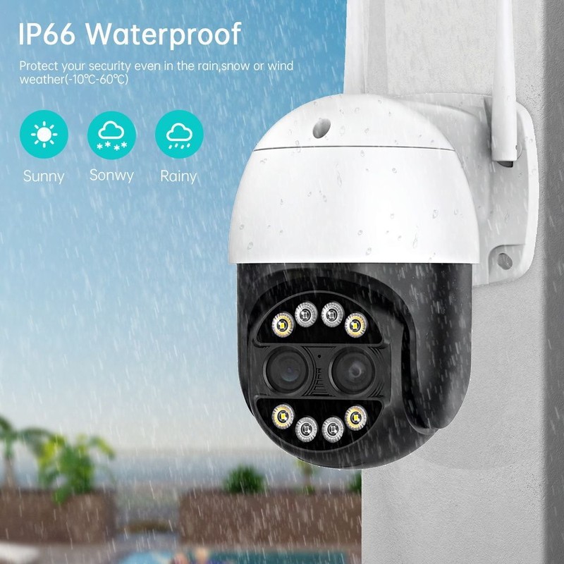 8MP 4K IP WiFi Camera Outdoor Dual Lens 8X Digital Zoom Video Security SmartCam gallery