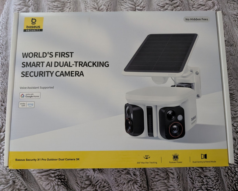 Baseus Security X1 Pro 3K Solar Wireless Wi-Fi Camera Night Vision Alexa