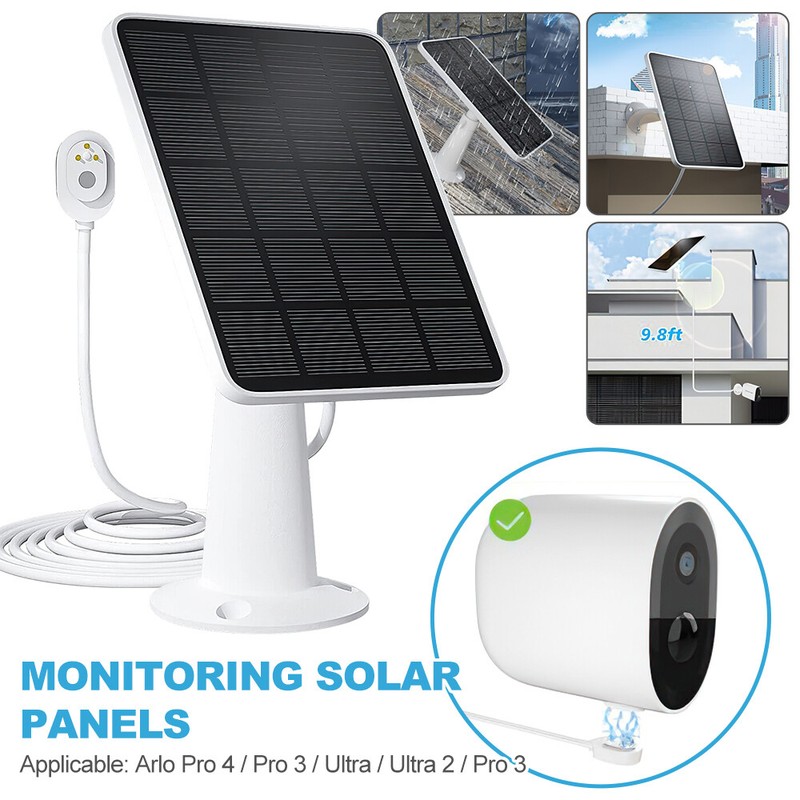 10ft cable-4W-5V Solar Panel Charger for Ring Camera Spotlight & Stick Up Cam gallery