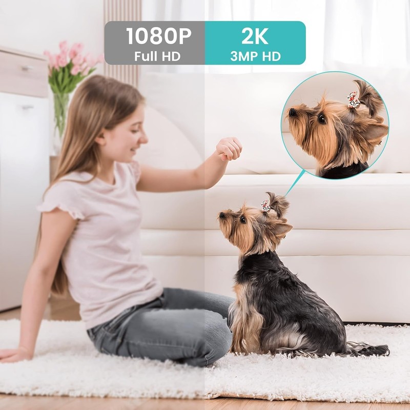 Litokam Indoor Cameras for Home Security with Night Vision, Pet Camera with gallery