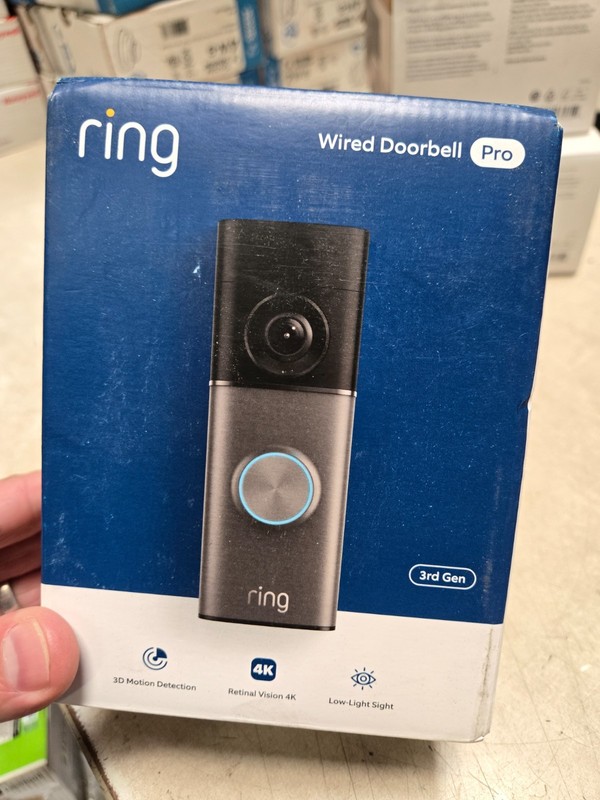 Ring Wired Doorbell Pro 4K (Newest Model) | 3rd Gen | Factory Sealed