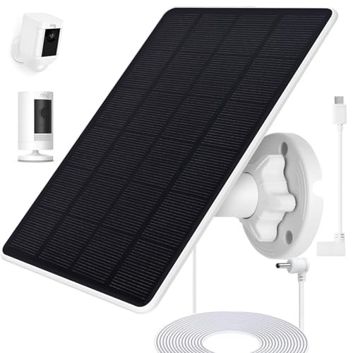 Ring Camera Solar Panel, Compatible with Ri ng Stick Up Cam Battery, Ring
