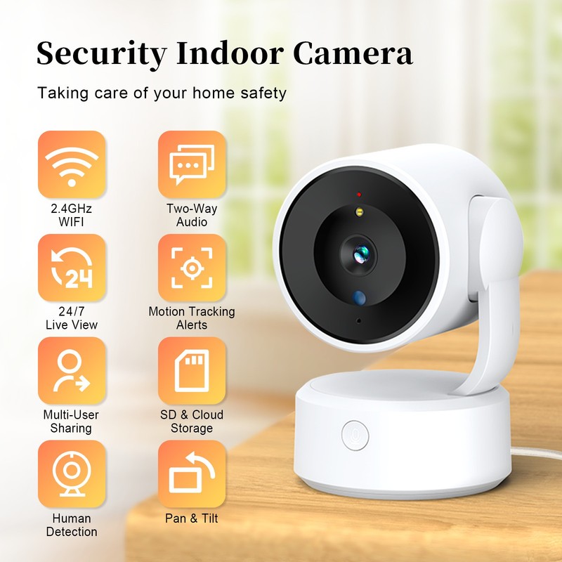 Ansvicam Security Camera Indoor 2K Pan Tilt WIFI Smart Person Pet Detection Tuya gallery