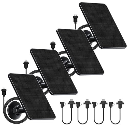 4 Pack Solar Panels for Blink Outdoor Cameras, 13.1ft Cable, Easy Mounting, Weat gallery