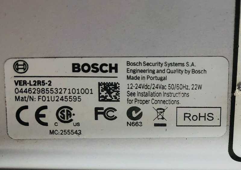 BOSCH VER-L2R5-2 F01U245595 ANALOG NTSC LICENSE PLATE CAMERA gallery