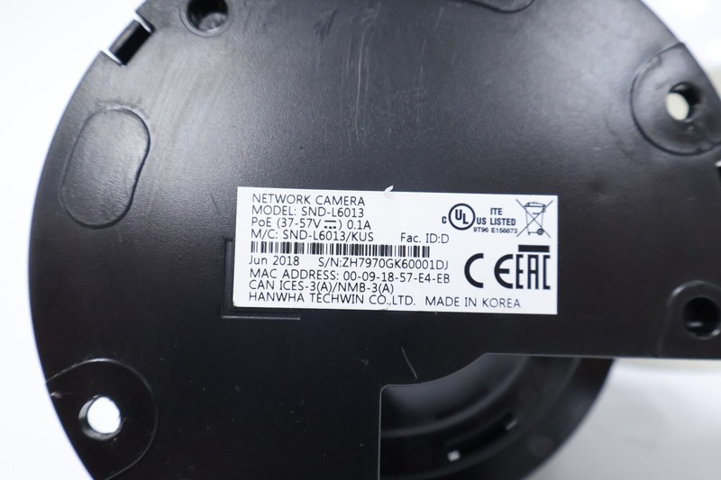 USED Samsung SND-L6013 Wisenet Lite Network Dome Fixed 2MP Security PoE Camera gallery