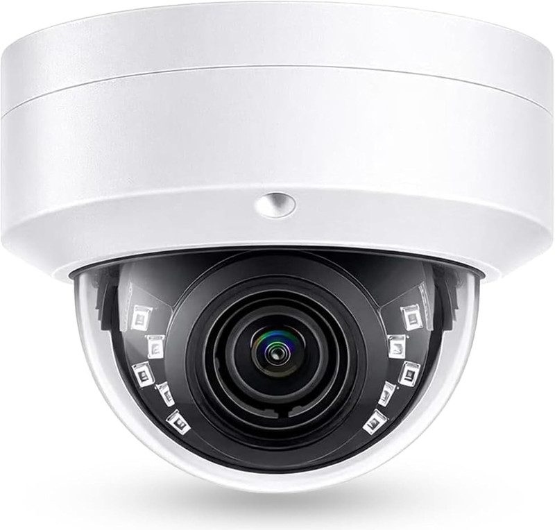 4K 8MP Poe IP Vandal Dome Poe IP Camera Outdoor, 2.8Mm Wide Angle 105° Fov, 98Ft gallery