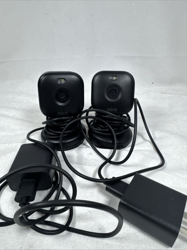 (2) Blink Mini 2 Plug-in Smart Security Camera HD Video – Black