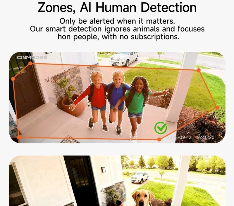 Wireless 2.5k Magnectic HD Video Night Vision Motion Detection Security Camera gallery