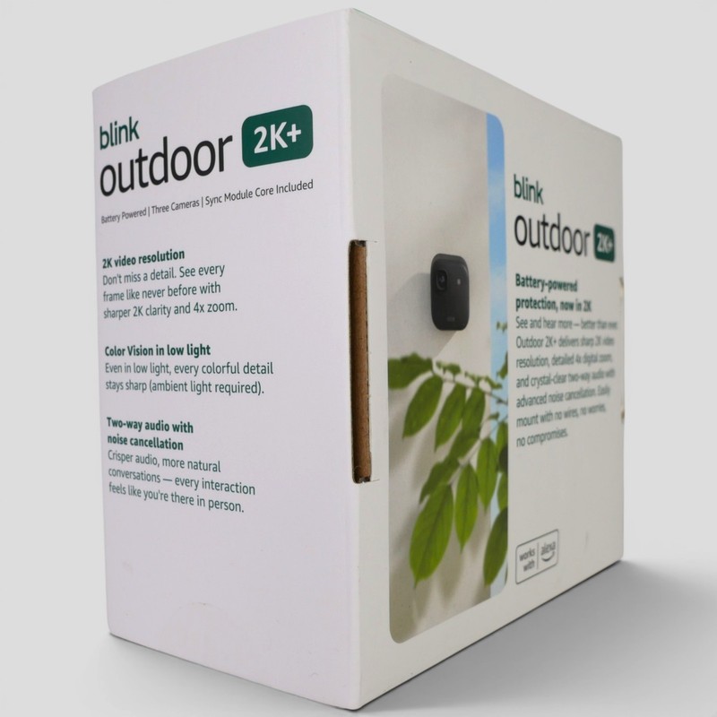 Blink Outdoor 2K+ 3 Pack Camera Wireless Security System Sync Module Core New gallery