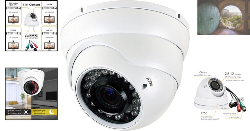 Vandal Proof Outdoor Dome Camera HD 1080P with 36 IR LEDs for Night Surveillance gallery