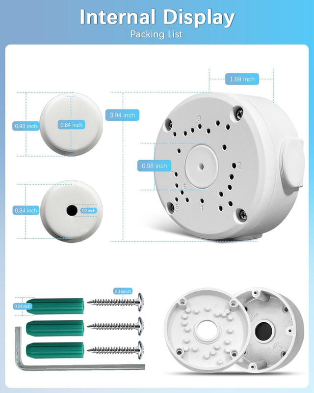 【Compatible with Bullet Cameras】 Universal Bullet Security Camera Base Junction gallery